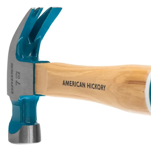 Молоток-гвоздодер,200 г, угол 45, магнит, обрезиненная рукоятка AMERICAN HICKORY GROSS