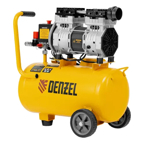 Компрессор DLS950/24 безмаслянный малошумный 950 Вт, 165 л/мин,ресивер 24 л Denzel