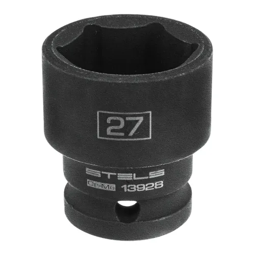 Головка ударная шестигранная, 27 мм, 1/2", CrMo Stels