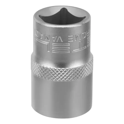 Головка торцевая, 17 мм, 12-гранная, CrV, под квадрат 1/2", хромированная Stels