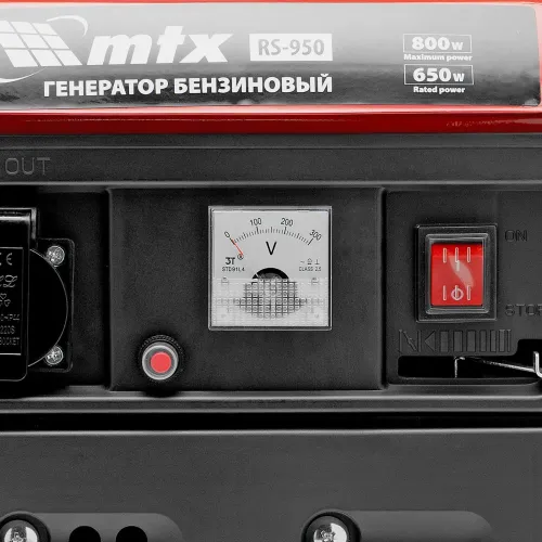 Генератор бензиновый RS-950, 0,8 кВт, 230 В, 2-х такт., 4 л, ручной стартер MTX