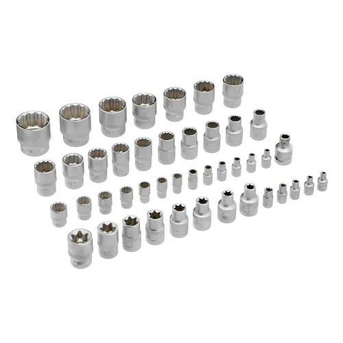 Набор инструментов 1/2", 1/4", CrV, 12 гранные головки, пластиковый кейс, 109 предмета Stels