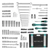 Набор инструментов, 1/4", 3/8", 1/2", Cr-V, S2, усиленный кейс, 216 предметов Stels
