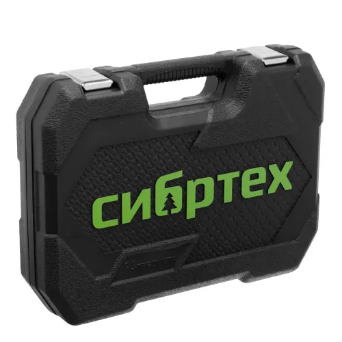 Набор инструментов, 1/2", 1/4", пластиковый кейс, 94 предмета Сибртех
