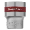 Головка торцевая, 23 мм, шестигранная, CrV, под квадрат 1/2, хромированная Matrix