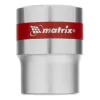 Головка торцевая, 22 мм, 12-гранная, CrV, под квадрат 1/2", хромированная Matrix