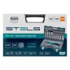 Набор инструментов 1/2", 1/4", CrV, 12 гранные головки, пластиковый кейс, 109 предмета Stels