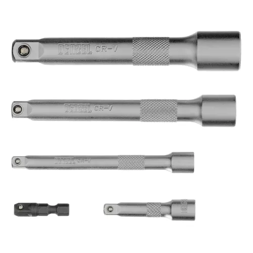 Набор инструментов, 1/2", 1/4", 3/8", CrV, S2, пластиковый кейс, 216 предметов Denzel