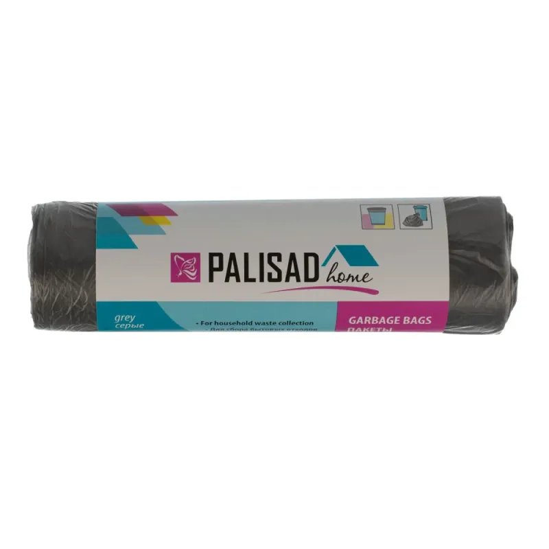 Пакеты для мусора 60 л x 20 шт. серые, Home Palisad