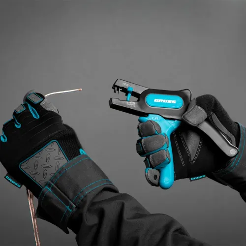 Щипцы для зачистки электропроводов 0,2-6 мм2 (10-24 AWG), лезвие: нержавеющая сталь Gross