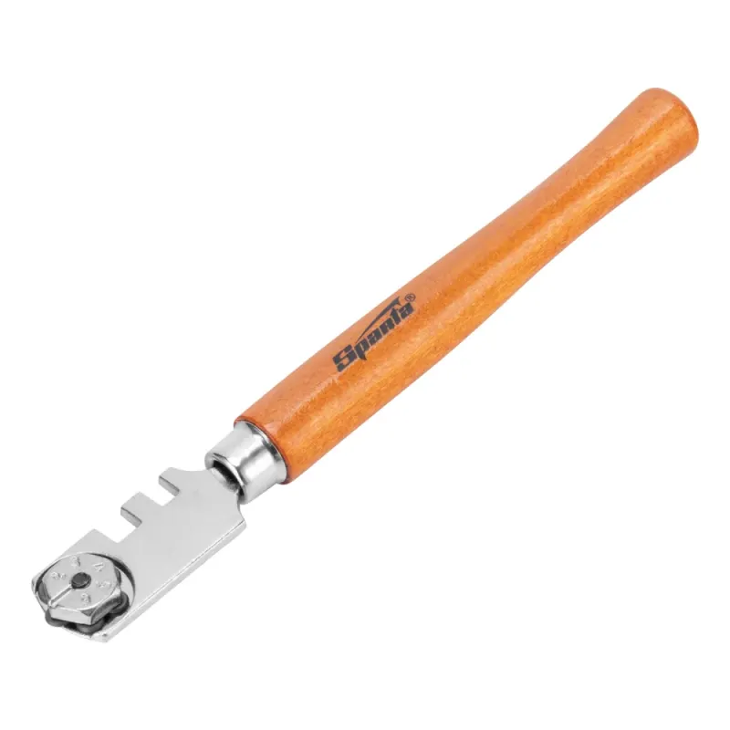 Стеклорез 6-роликовый с деревянной рукояткой Sparta