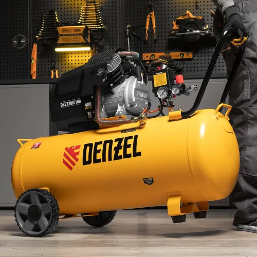 Компрессор воздушный DKV2200/100,Х-PRO 2.2 кВт, 400 л/мин, 100л Denzel