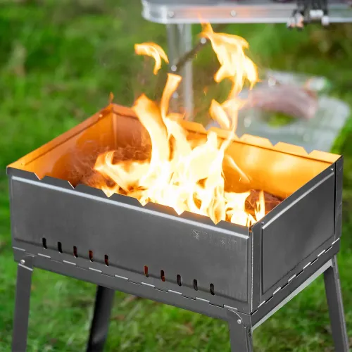 Мангал облегченный с ребрами жесткости 500x300x500 мм, Россия Camping Palisad