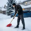 Лопата для уборки снега пластиковая, красная, 420 х 425 мм, без черенка, Сибртех