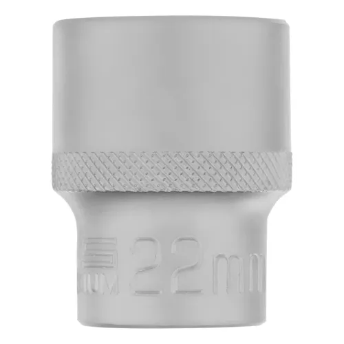 Головка торцевая, 22 мм, 6-гранная, CrV, под квадрат 1/2", Stels