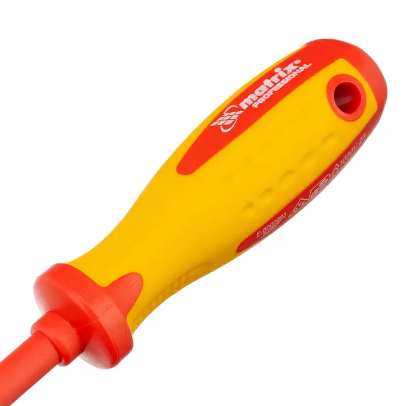 Отвертка Insulated до 1000 В, PH1x75 мм, CrMo, 2к рукоятка Matrix
