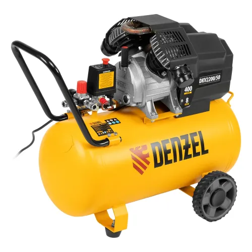 Компрессор воздушный DKV2200/50,Х-PRO 2,2 кВт, 400 л/мин, 50 л Denzel