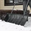 Движок для уборки снега пластиковый, 780 х 420 х 1140 мм, стальная рукоятка, Сибртех