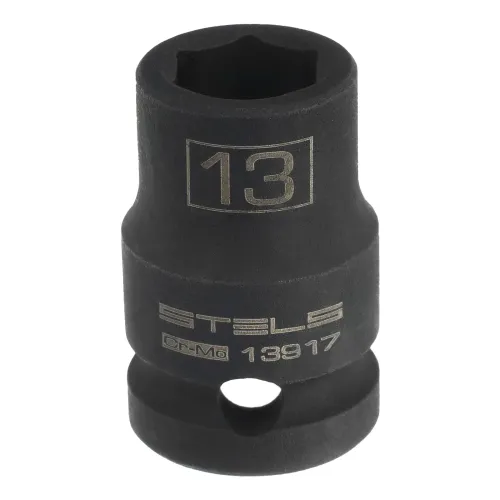 Головка ударная шестигранная, 13 мм, 1/2", CrMo Stels