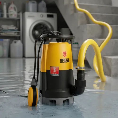 Дренажный насос для чистой и грязной воды DP-600S, 600 Вт, напор 7 м, 13000 л/ч Denzel