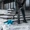Лопата для уборки снега,полипропилен,365х460х1500мм,алюминиевый черенок,ПВХ накладка, LUXE Palisad