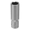 Головка торцевая удлиненная, 17 мм, 6-гранная, CrV, под квадрат 1/2", Stels