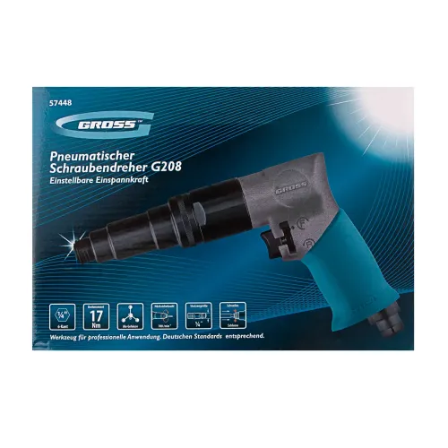 Шуруповерт пневматический G208, 1/4", 17Нм, 700 об/мин Gross
