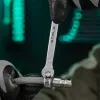 Ключ комбинированный, 6 мм, CrV, матовый хром Stels