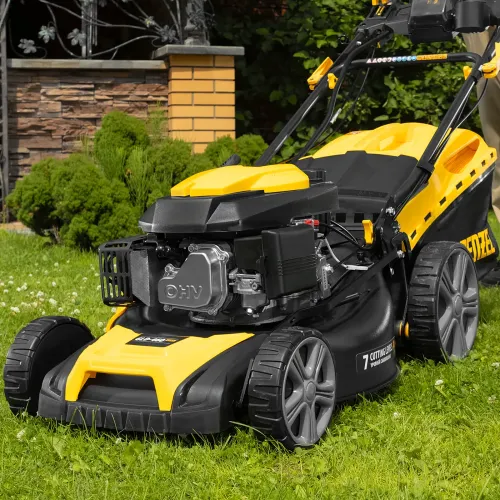 Газонокосилка бензиновая GLD-460SP-VE, 146 см3, шир. 46см, самоходная, вариатор, эл.старт, 60 л Denzel