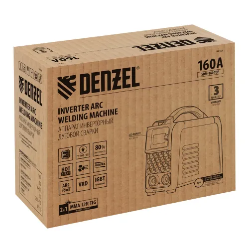 Аппарат инвертор. дуговой сварки SDM-160 Top, 160 А, ПВ 80% Denzel