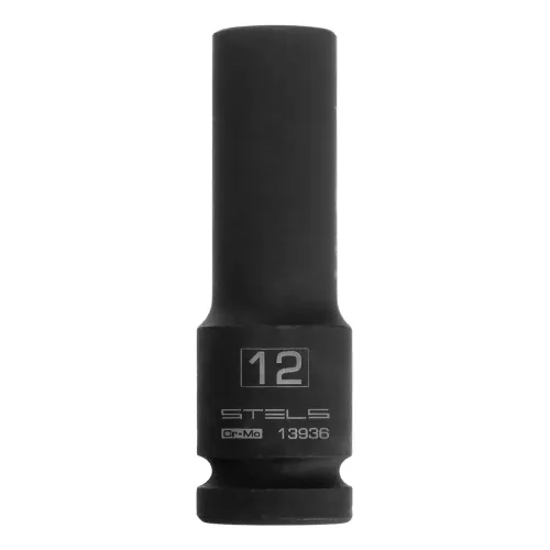 Головка ударная удлиненная шестигранная, 12 мм, 1/2", CrMo Stels