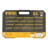 Набор инструментов, 1/2", 1/4", CrV, S2, пластиковый кейс, 64 предмета Denzel