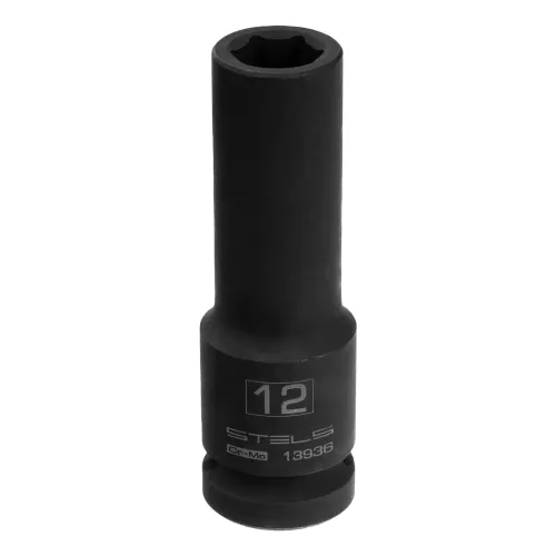 Головка ударная удлиненная шестигранная, 12 мм, 1/2", CrMo Stels