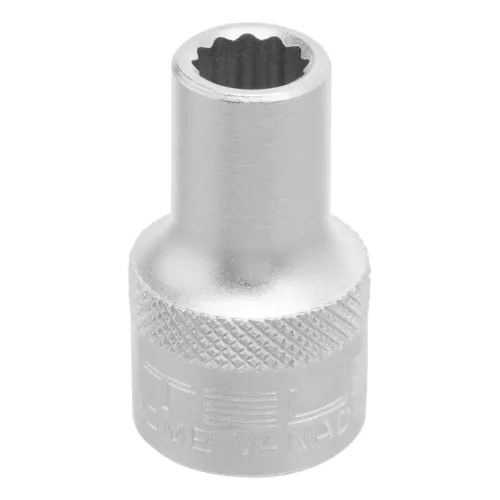 Головка торцевая, 9 мм, 12-гранная, CrV, под квадрат 1/2", хромированная Stels