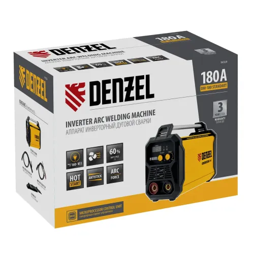 Аппарат инвертор. дуговой сварки DM-180 Standart, 180 А, ПВ 60% Denzel