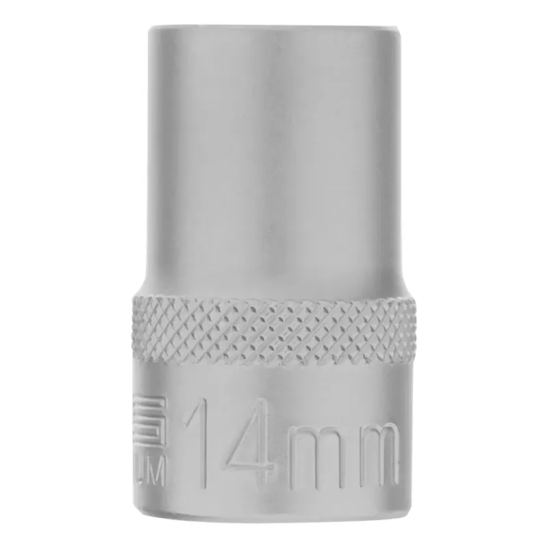 Головка торцевая, 14 мм, 6-гранная, CrV, под квадрат 1/2" Stels