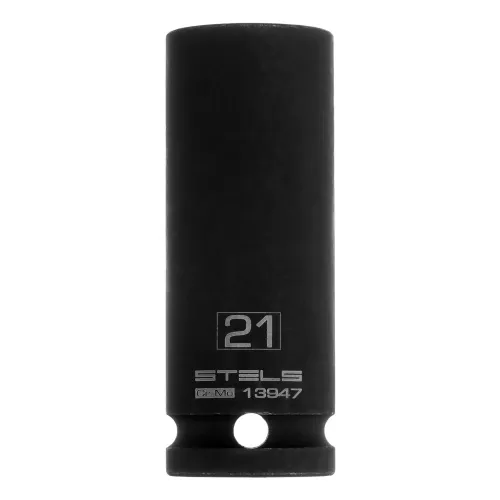 Головка ударная удлиненная шестигранная, 21 мм, 1/2", CrMo Stels