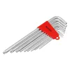 Набор ключей имбусовых TORX, 9 шт., T10-T50, CrV, экстра-длин, сатин. Matrix
