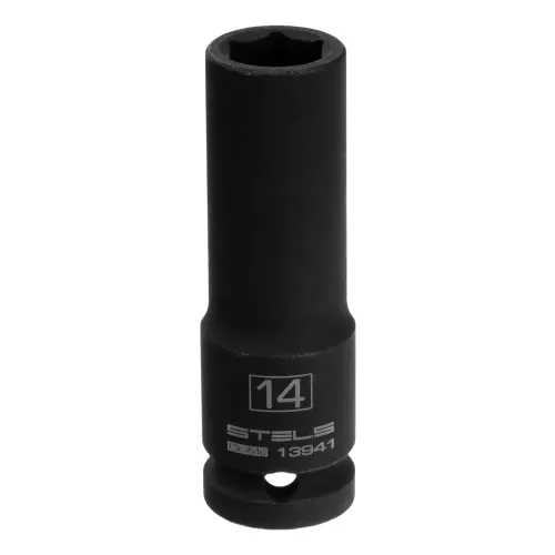 Головка ударная удлиненная шестигранная, 14 мм, 1/2", CrMo Stels