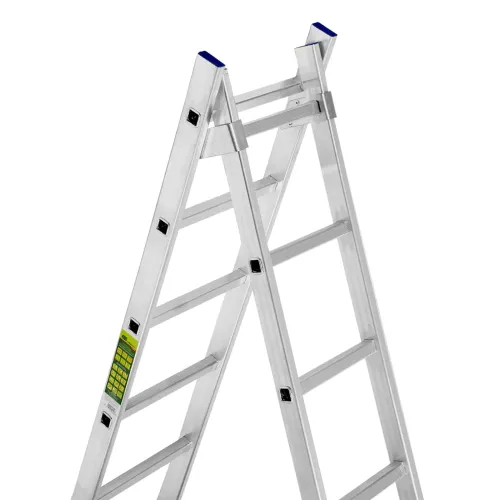 Лестница, 2 х 12 ступеней, алюминиевая, двухсекционная, Россия Сибртех