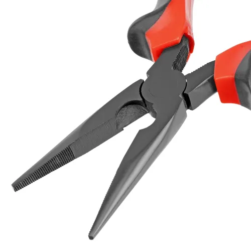 Длинногубцы Black Nickel, 180 мм, прямые, двухкомпонентные рукоятки Matrix