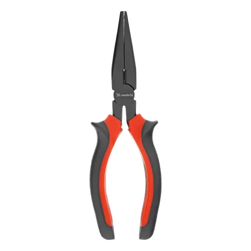 Длинногубцы Black Nickel, 180 мм, прямые, двухкомпонентные рукоятки Matrix
