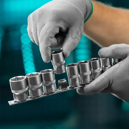Набор торцевых головок 1/2", 6-ти гр., CrV, 10шт., 10-22мм Stels